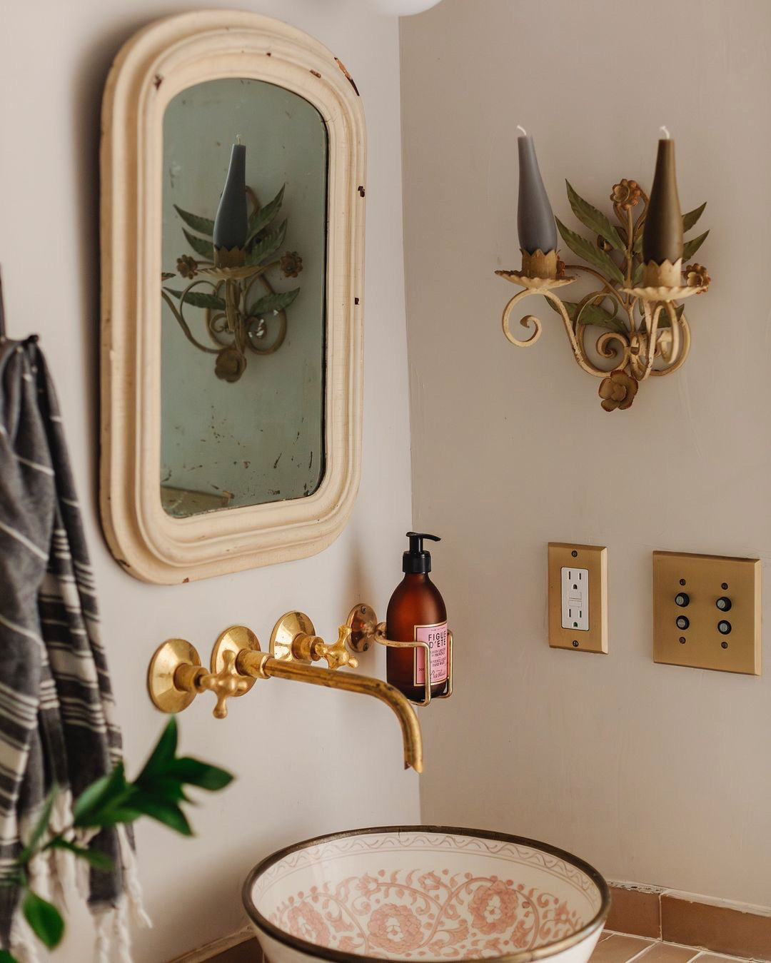 Unlacquered Brass Handcrafted Wall Mounted Faucet, Snake Style