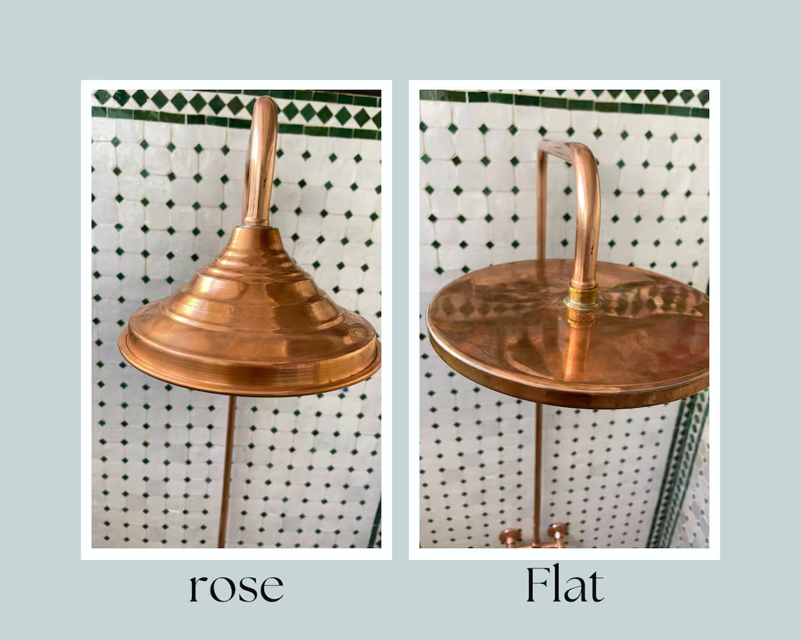 Unlacquered Copper Shower System - Copper Exposed Shower
