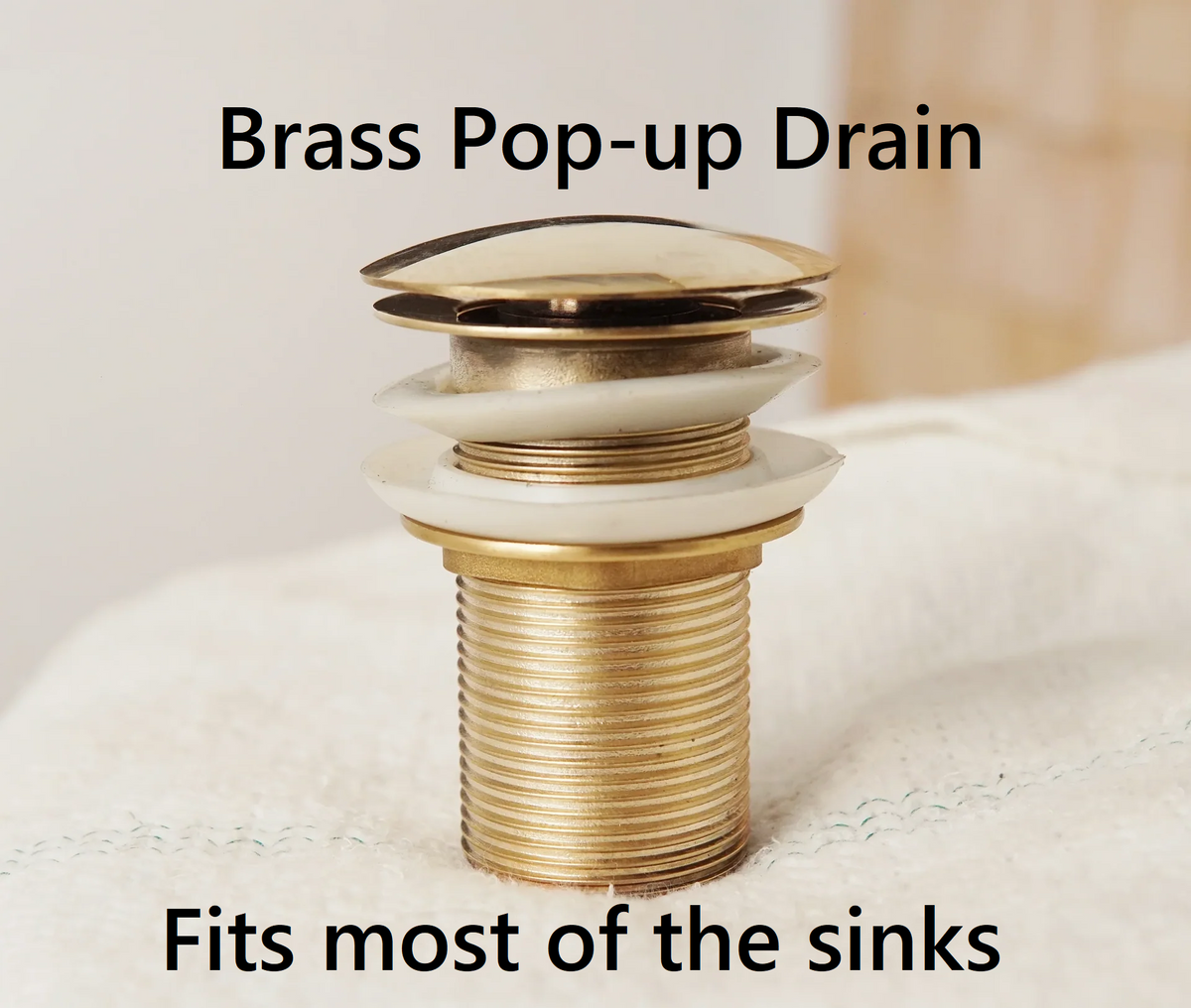 Unlacquered Brass Bathroom Faucet - 3 Holes Widespread Deck Mounted Tap