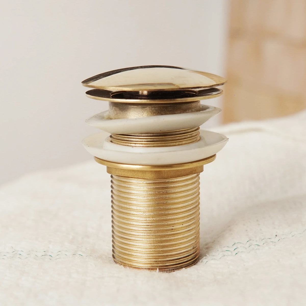 Unlacquered Brass Bathroom Sink Drain, Basin Sink Stopper, Pop up Drain