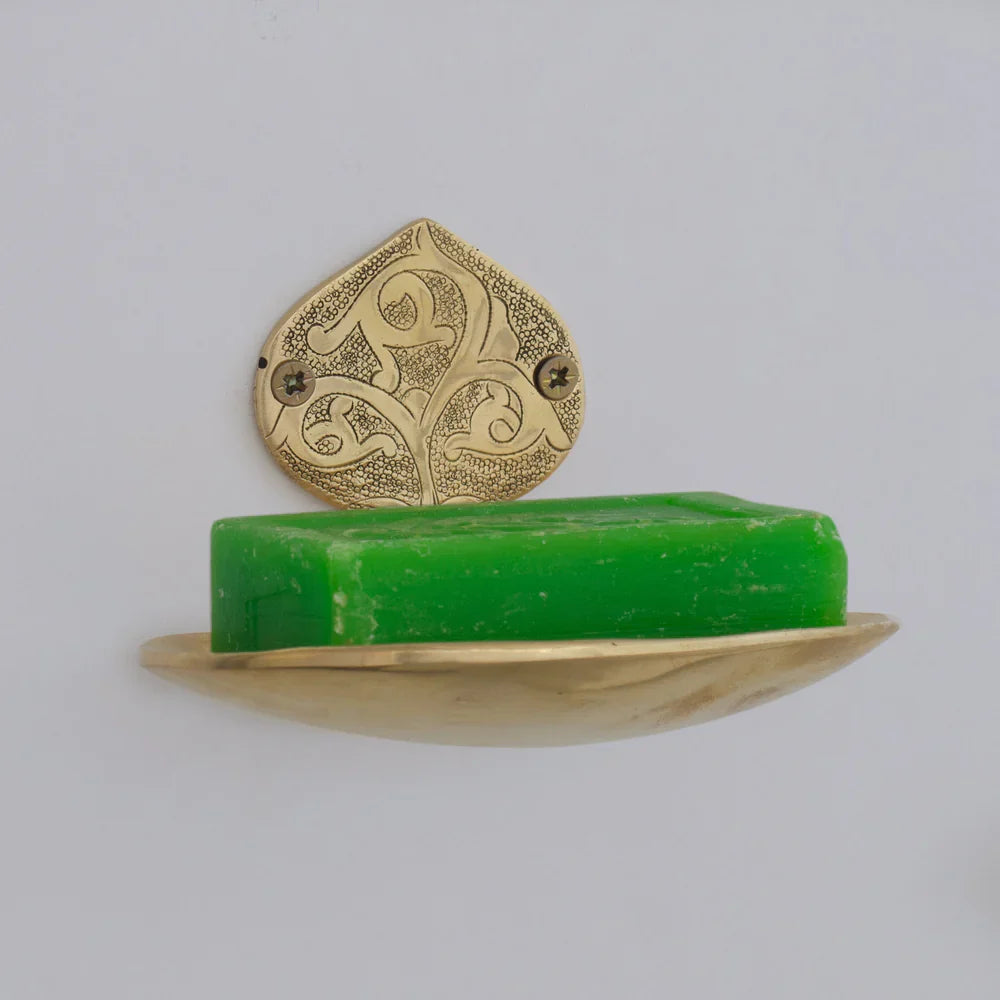 Solid Brass Soap Holder, Handcrafted Wall Soap Dish