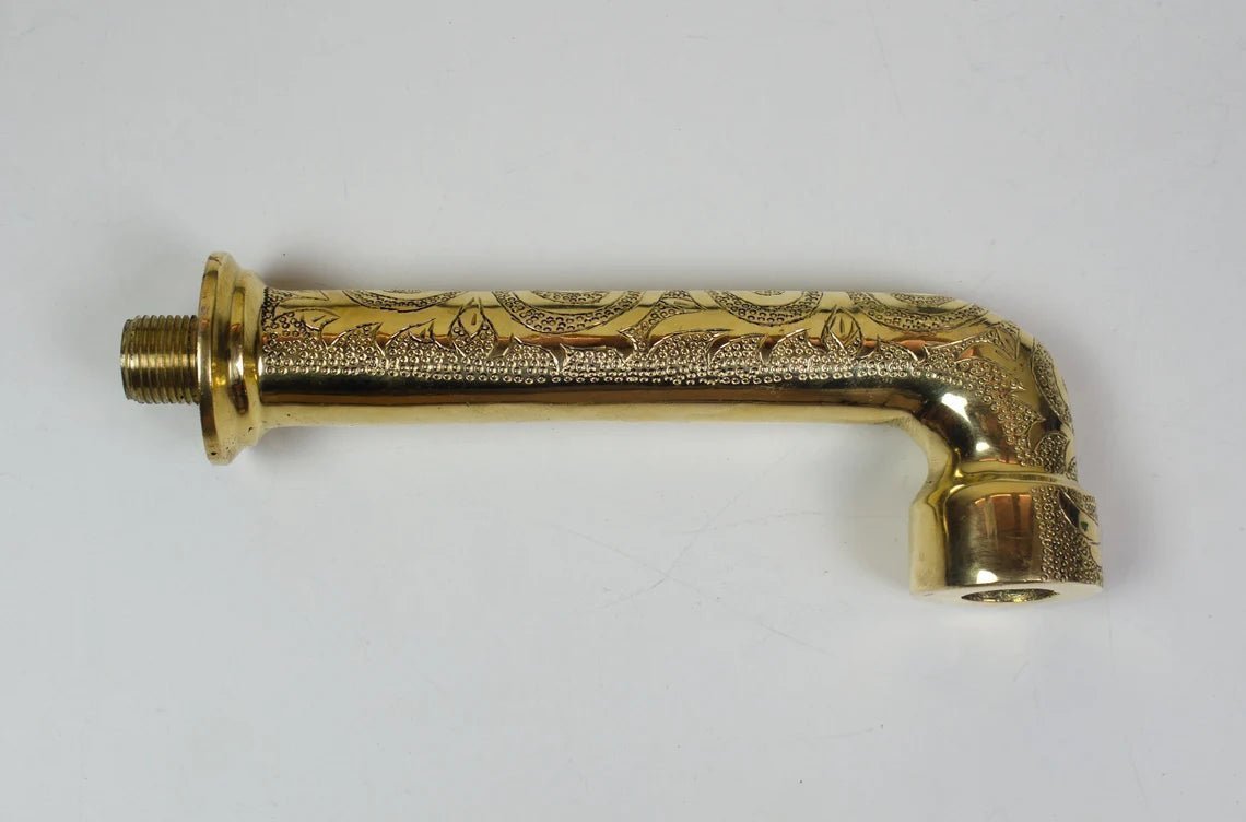 Solid Brass Bathroom Faucet - Unlacquered Brass Wall Mount Faucet