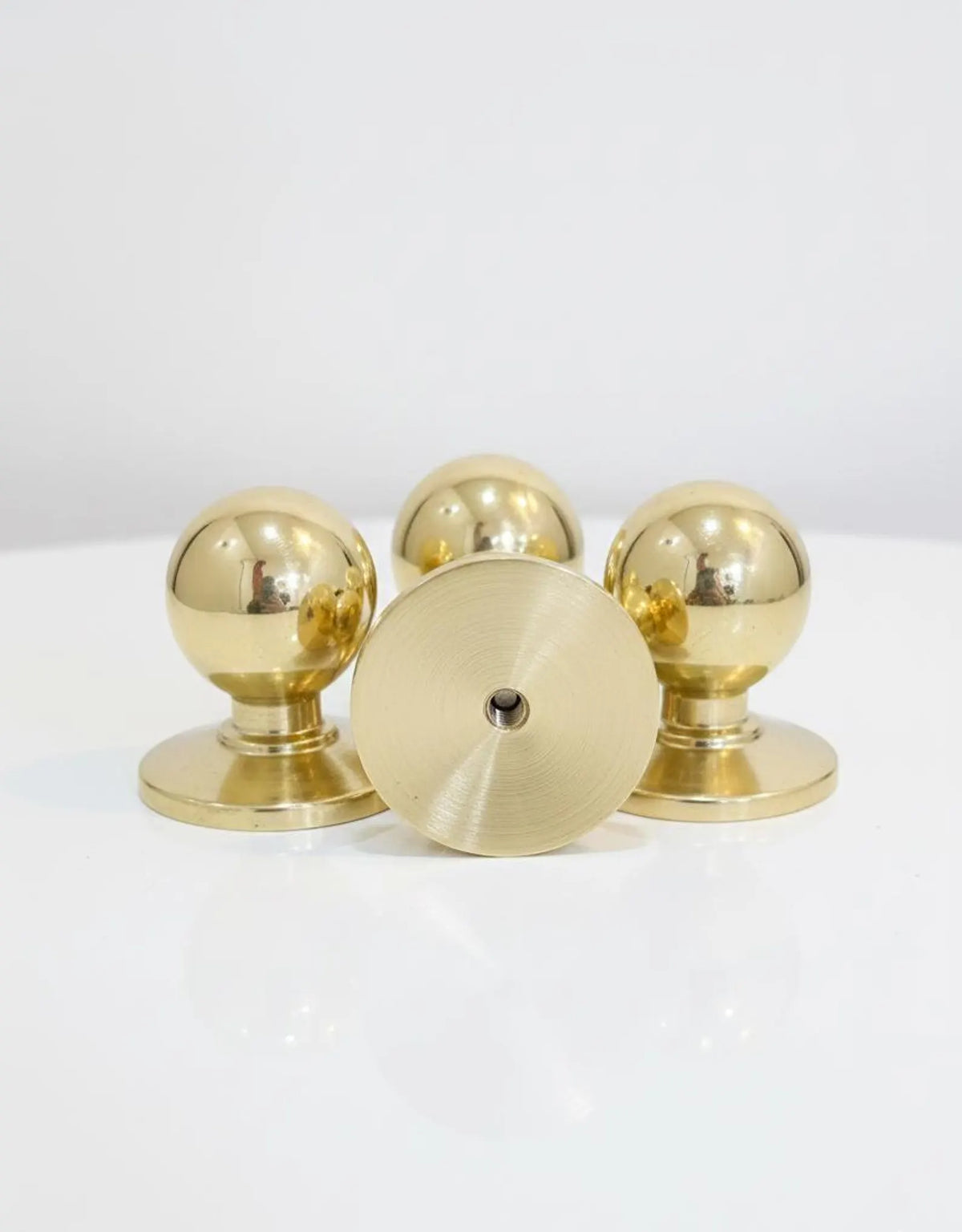 Unlacquered Brass Round Cabinet Knobs – Solid Brass Drawer Knobs