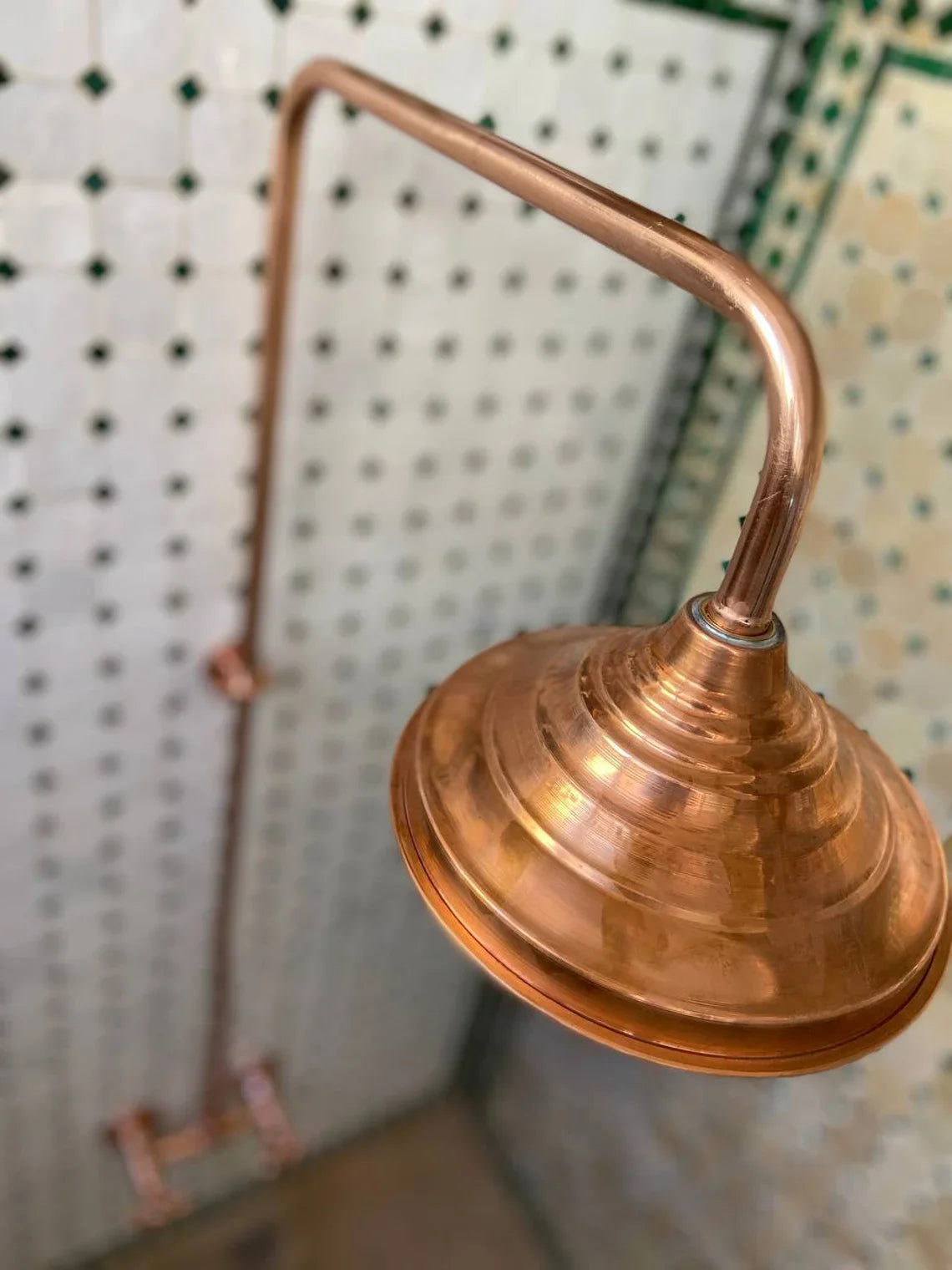 Unlacquered Copper Shower System - Copper Exposed Shower