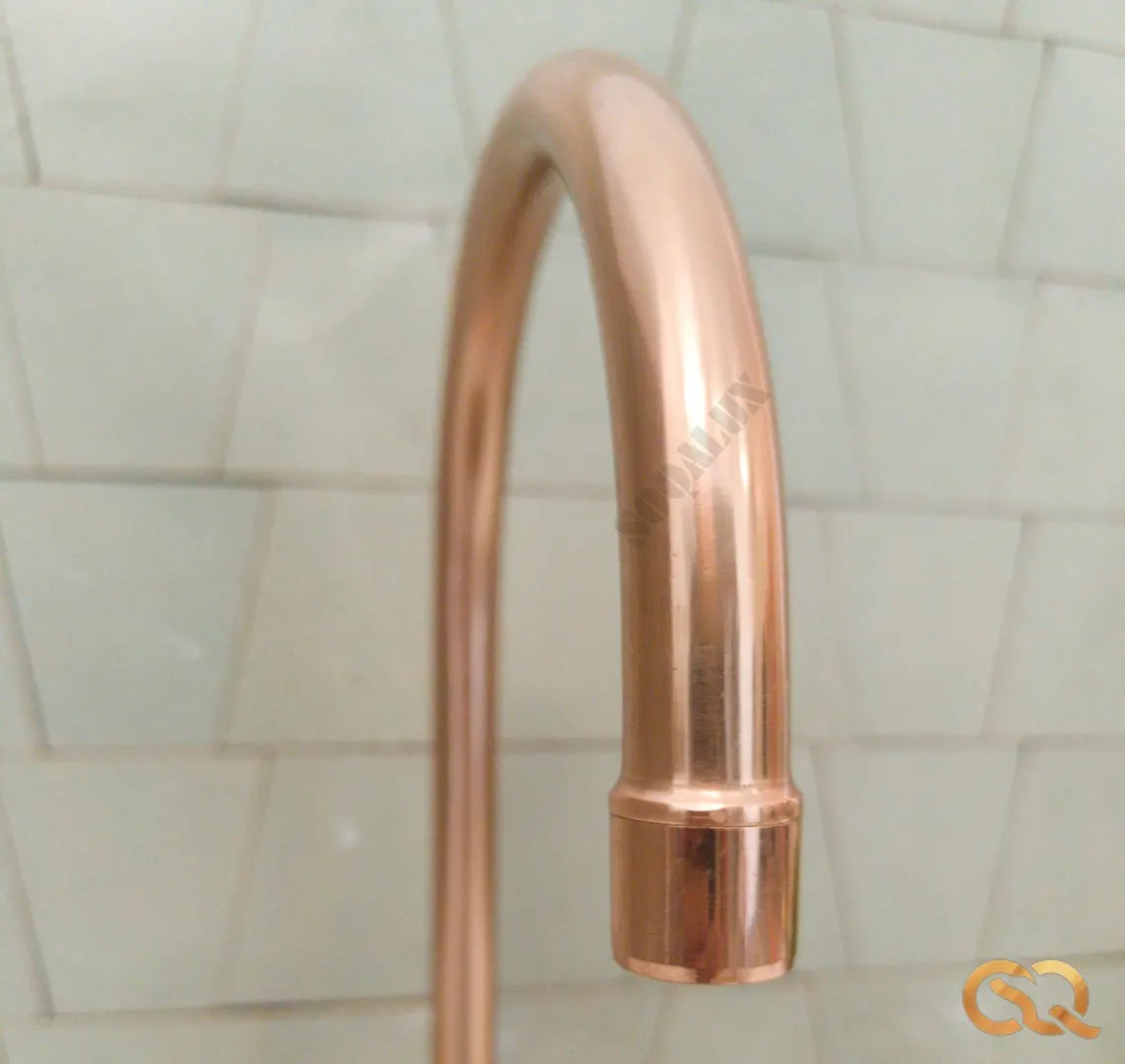 Copper Bridge Kitchen Faucet - Vintage Kitchen Sink Faucet - Copper Kitchen Tap