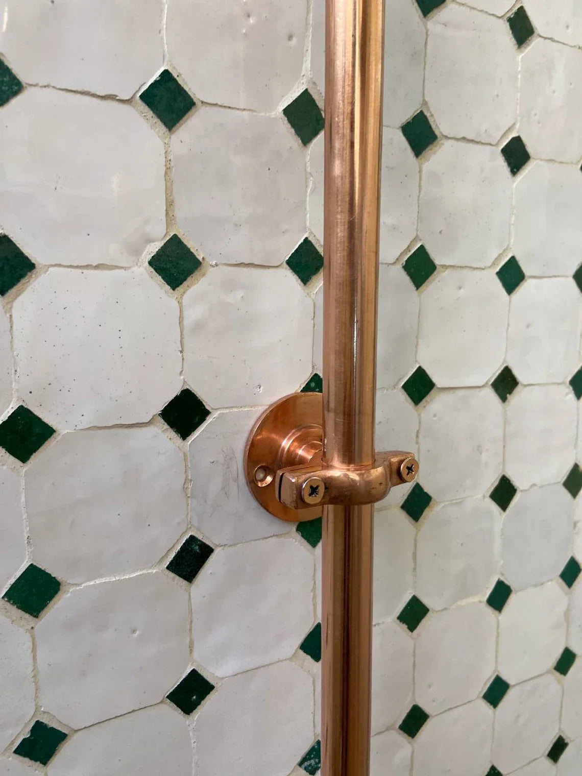 Unlacquered Copper Shower System - Copper Exposed Shower