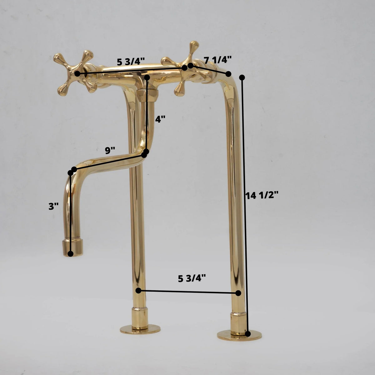 Solid Brass Kitchen Faucet - Unlacquered Brass Faucet
