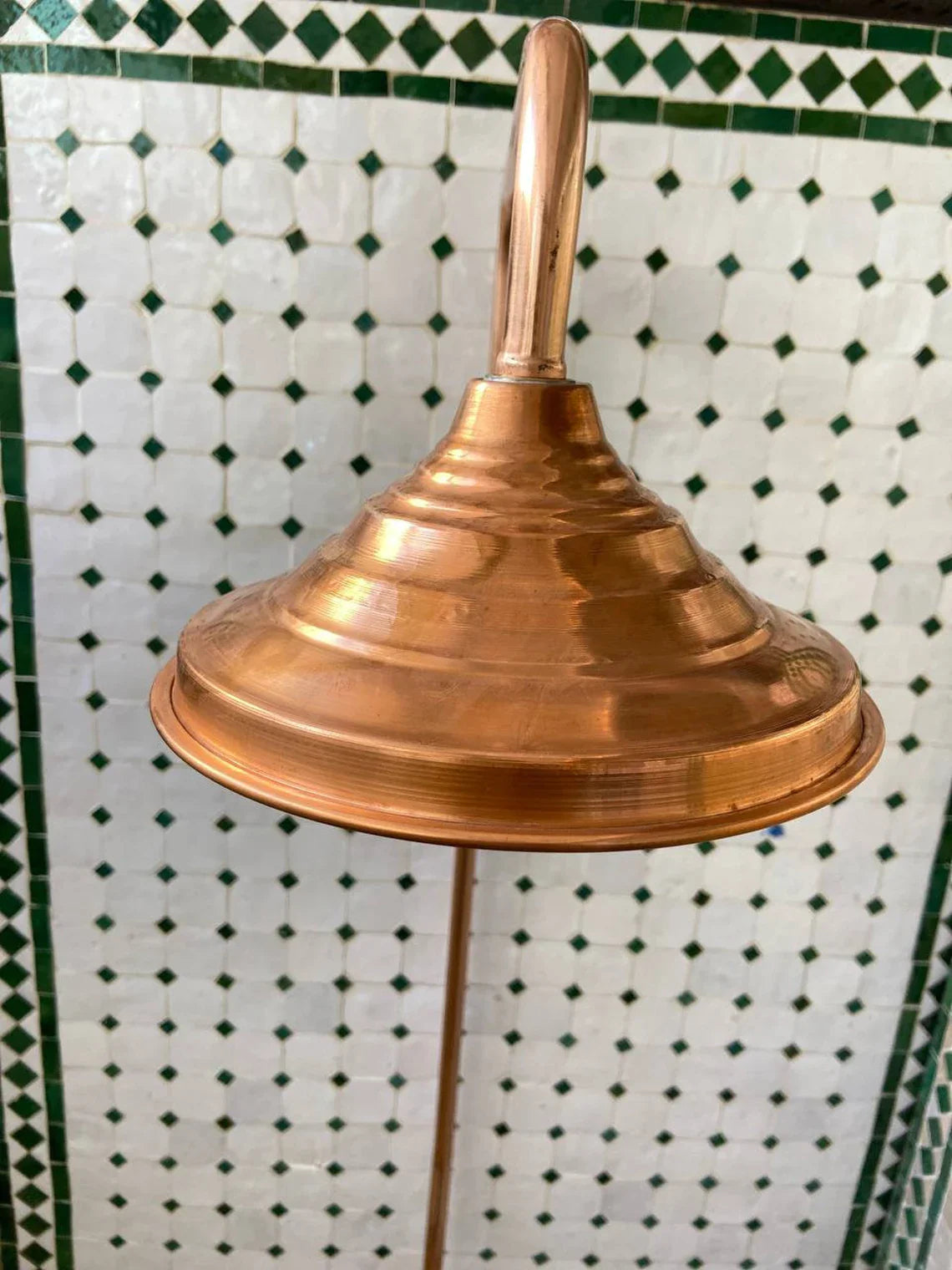 Unlacquered Copper Shower System - Copper Exposed Shower