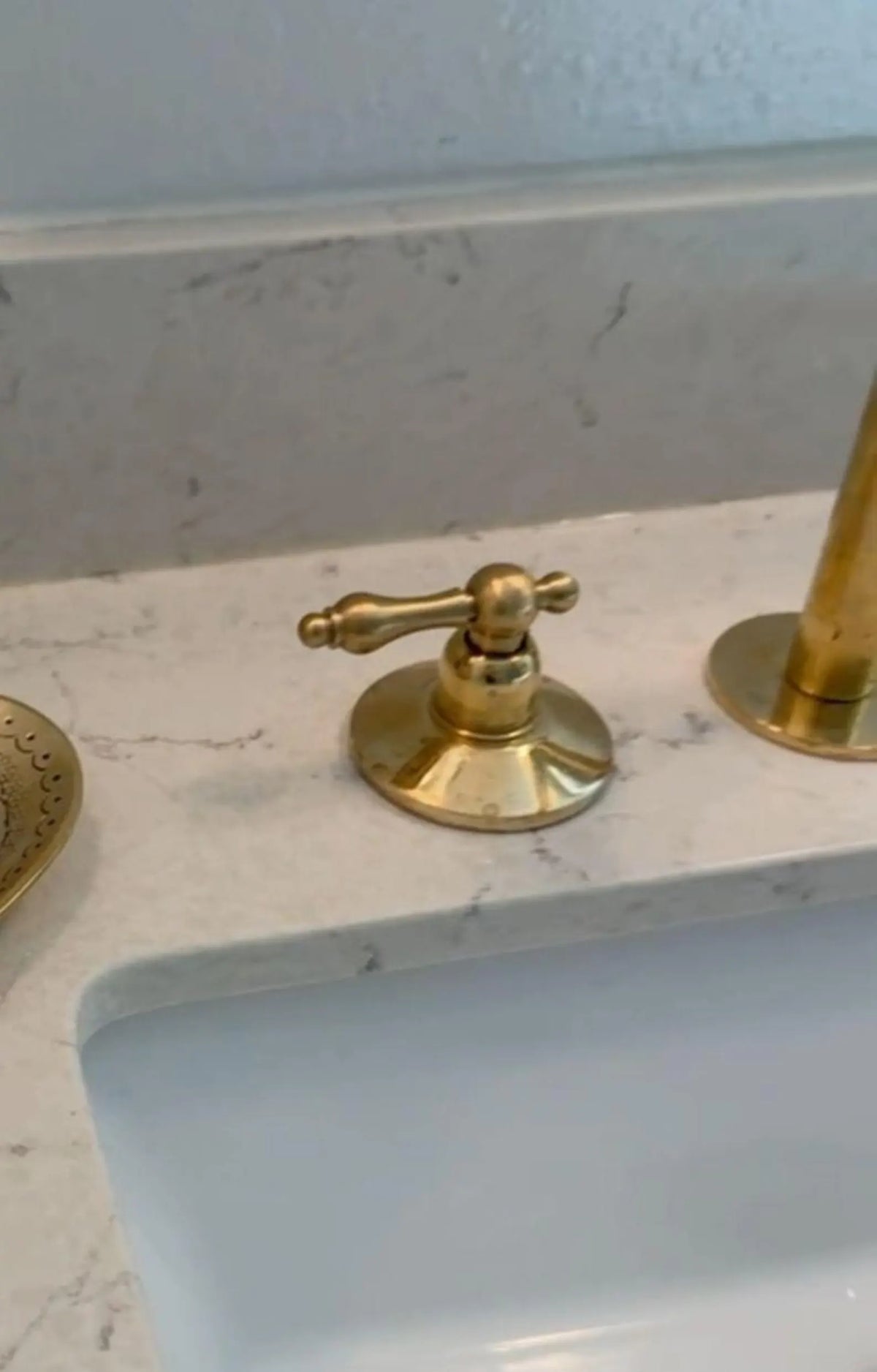 Widespread 3 Holes Solid Brass Faucet, Antique Brass Kitchen Deck Mounted Faucet