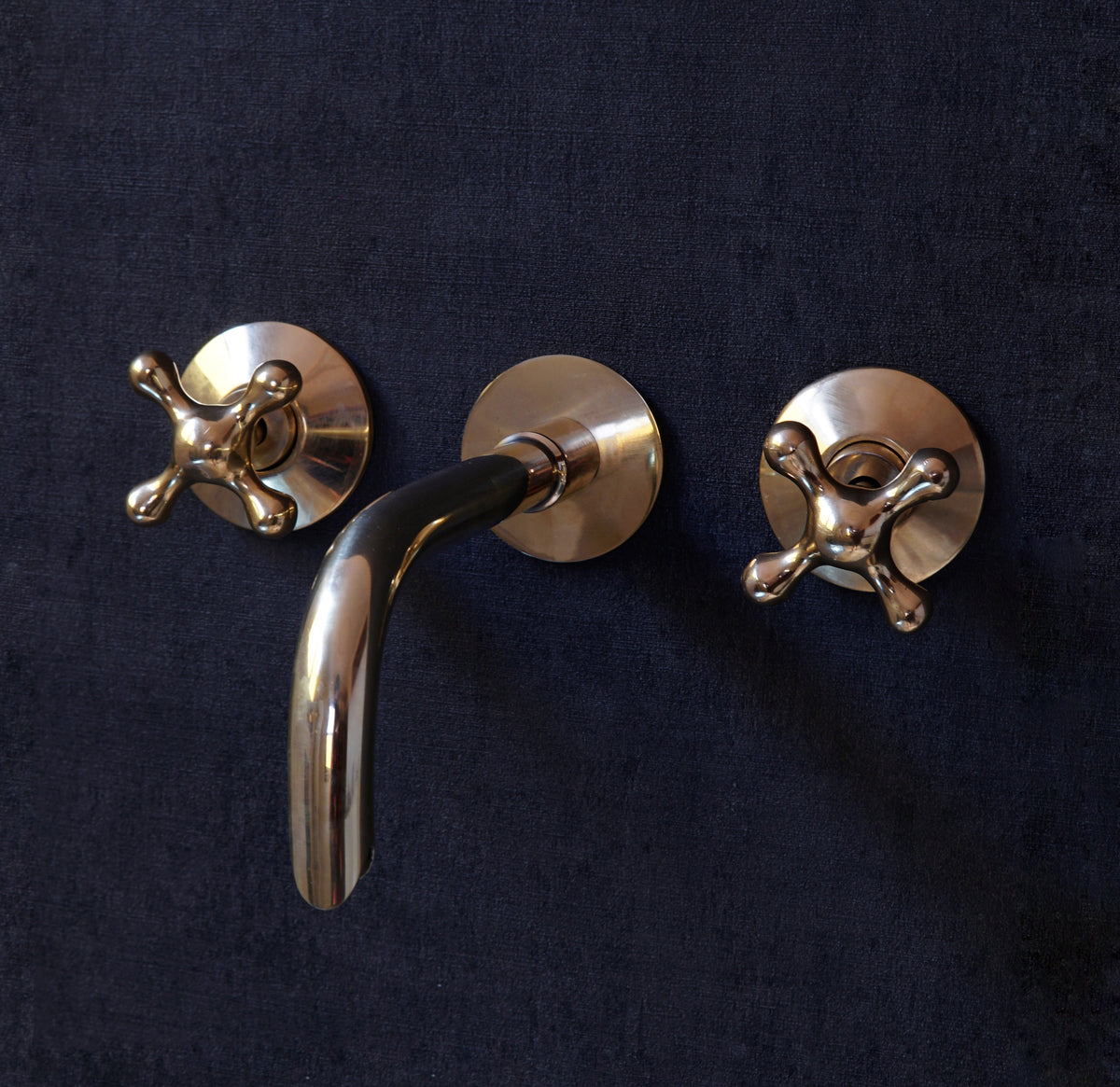 Unlacquered Brass Handcrafted Wall Mounted Faucet, Snake Style