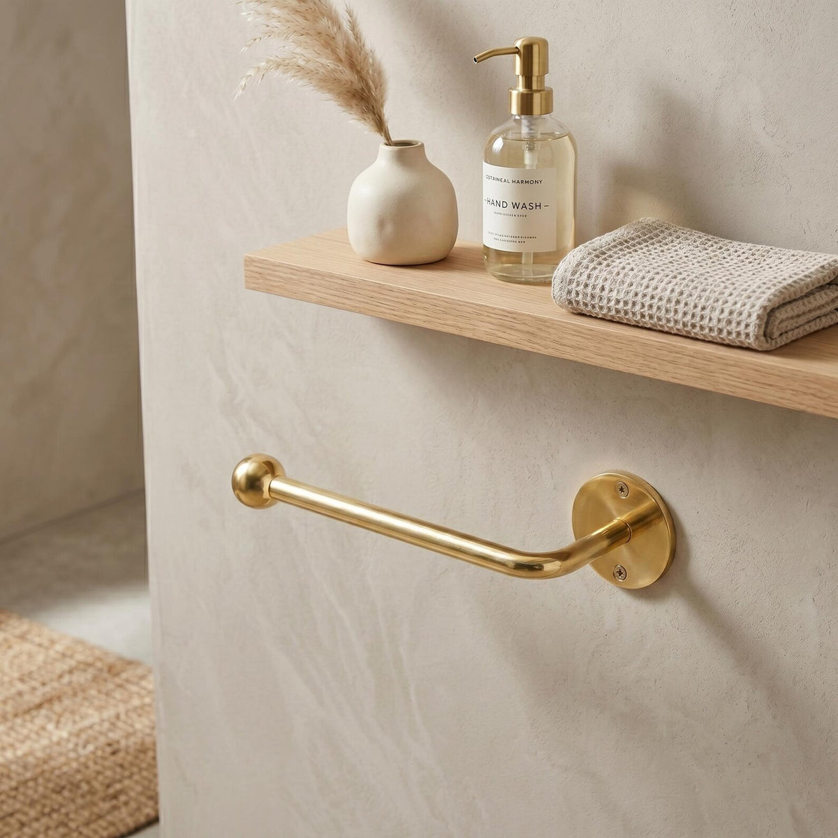 Unlacquered Brass Toilet Paper Holder