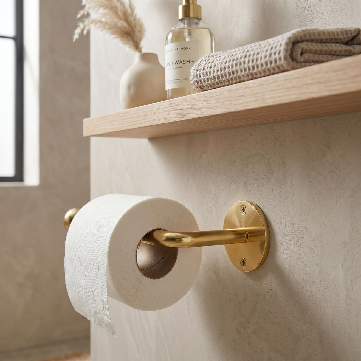 Unlacquered Brass Toilet Paper Holder