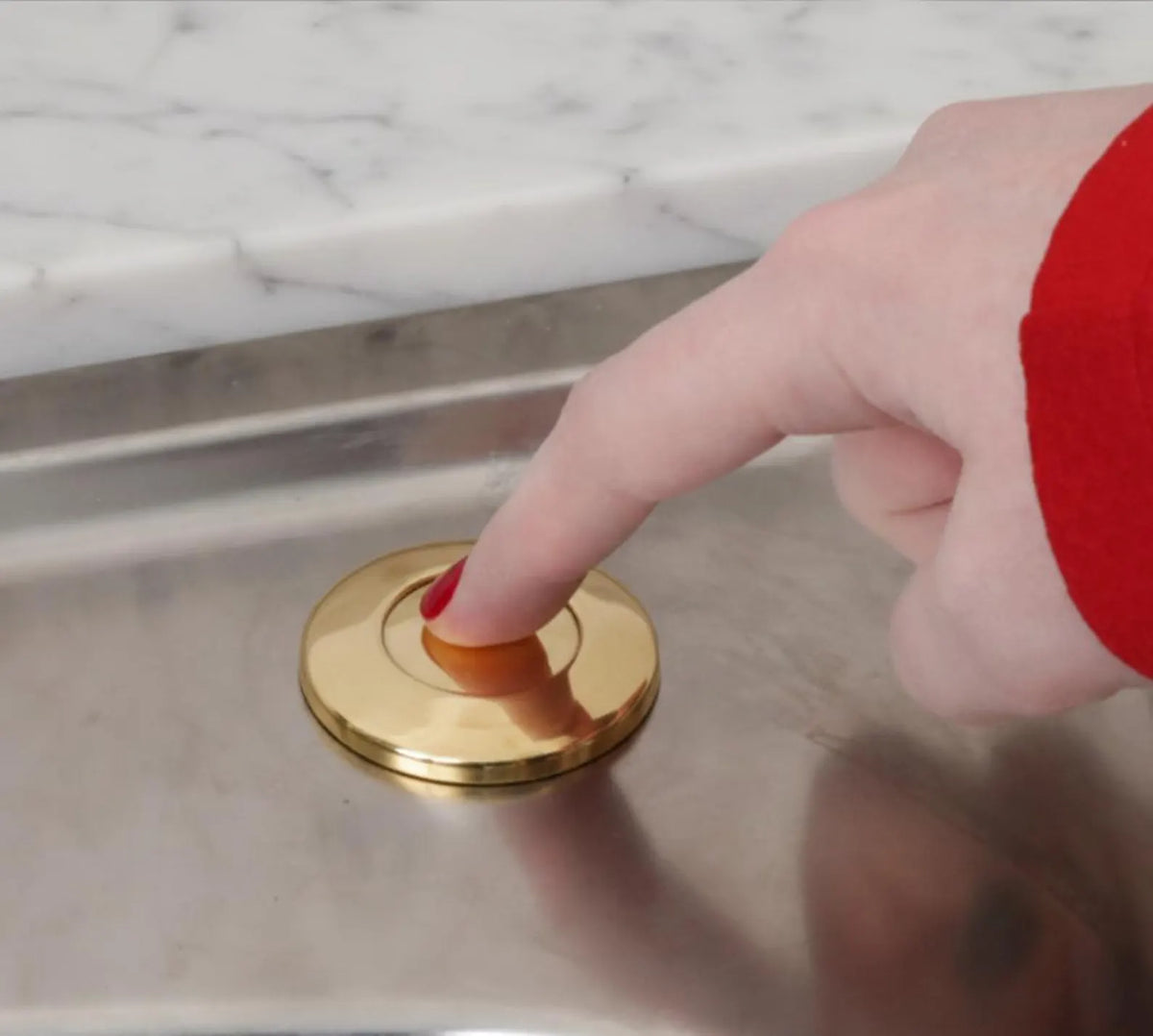 Unlacquered Brass Air Switch Kit for Garbage Disposal