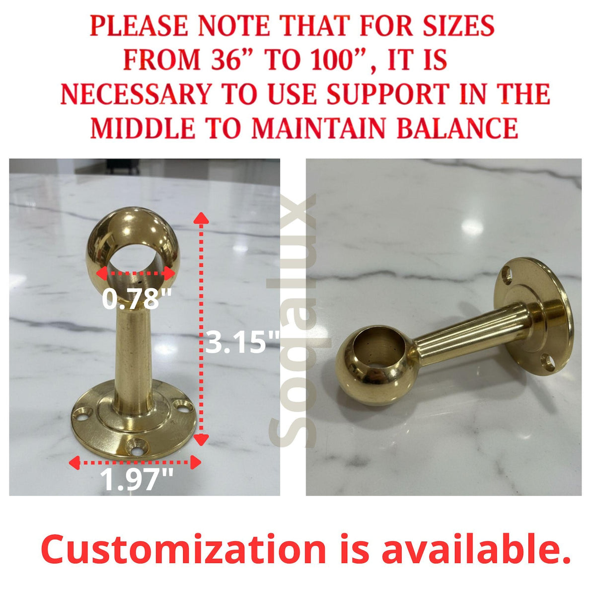 Solid Brass Pot Rail With Hooks, Unlacquered Brass Kitchen Pot Rack, Pot Hangers