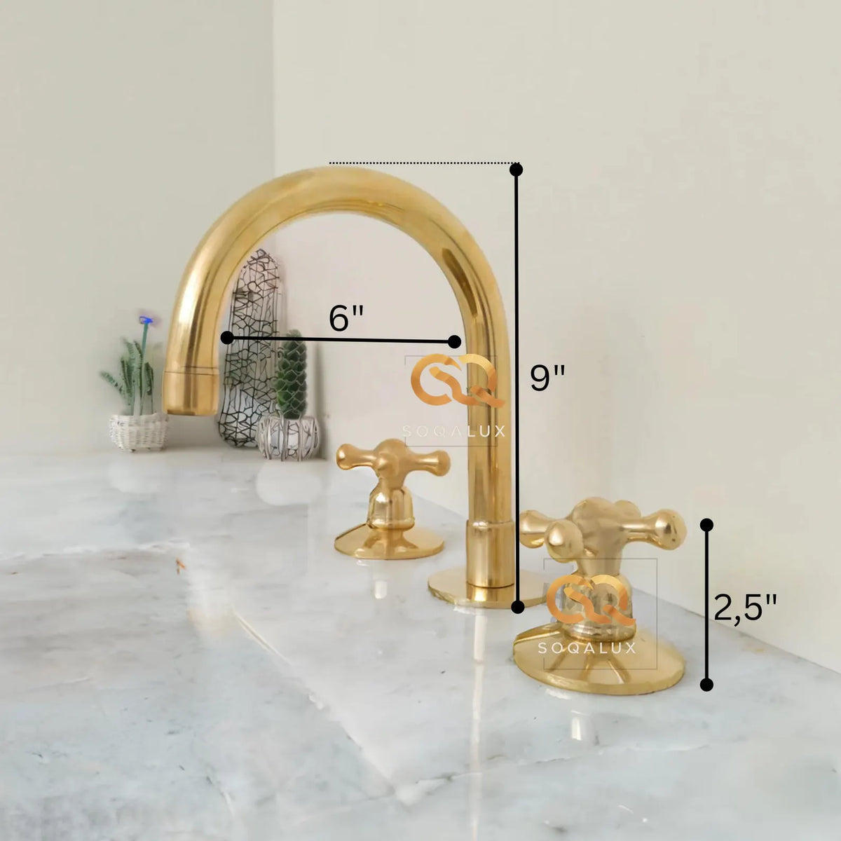 Widespread 3 Holes Solid Brass Faucet, Antique Brass Kitchen Deck Mounted Faucet