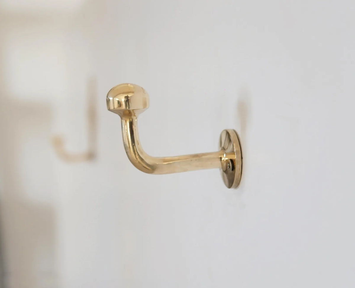 Unlacquered Solid Brass Hook, Multi use Hook For Storage