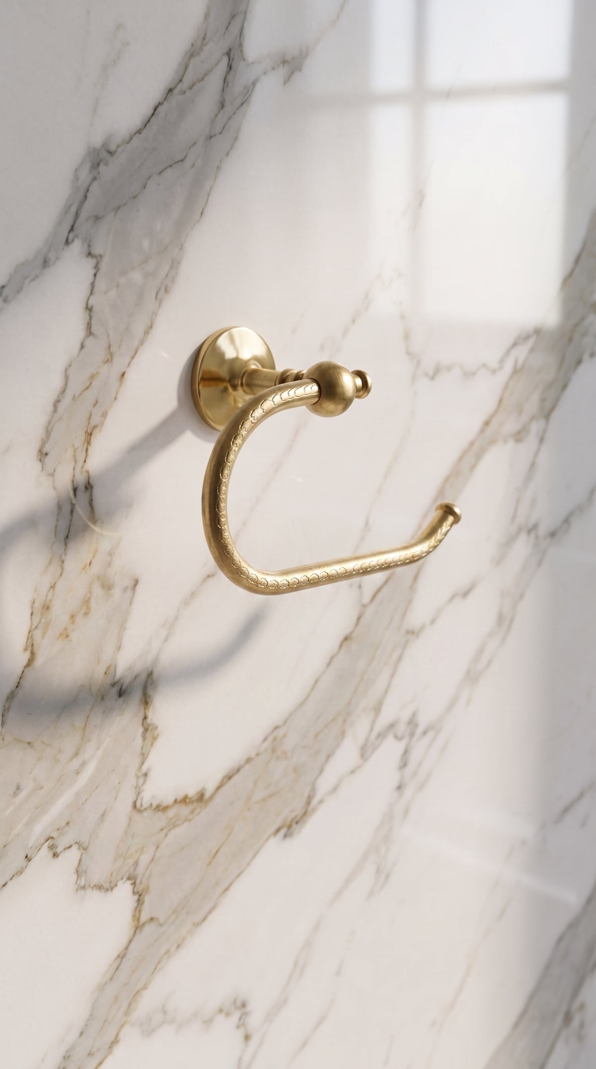 Unlacquered Solid Brass Toilet Paper Holder