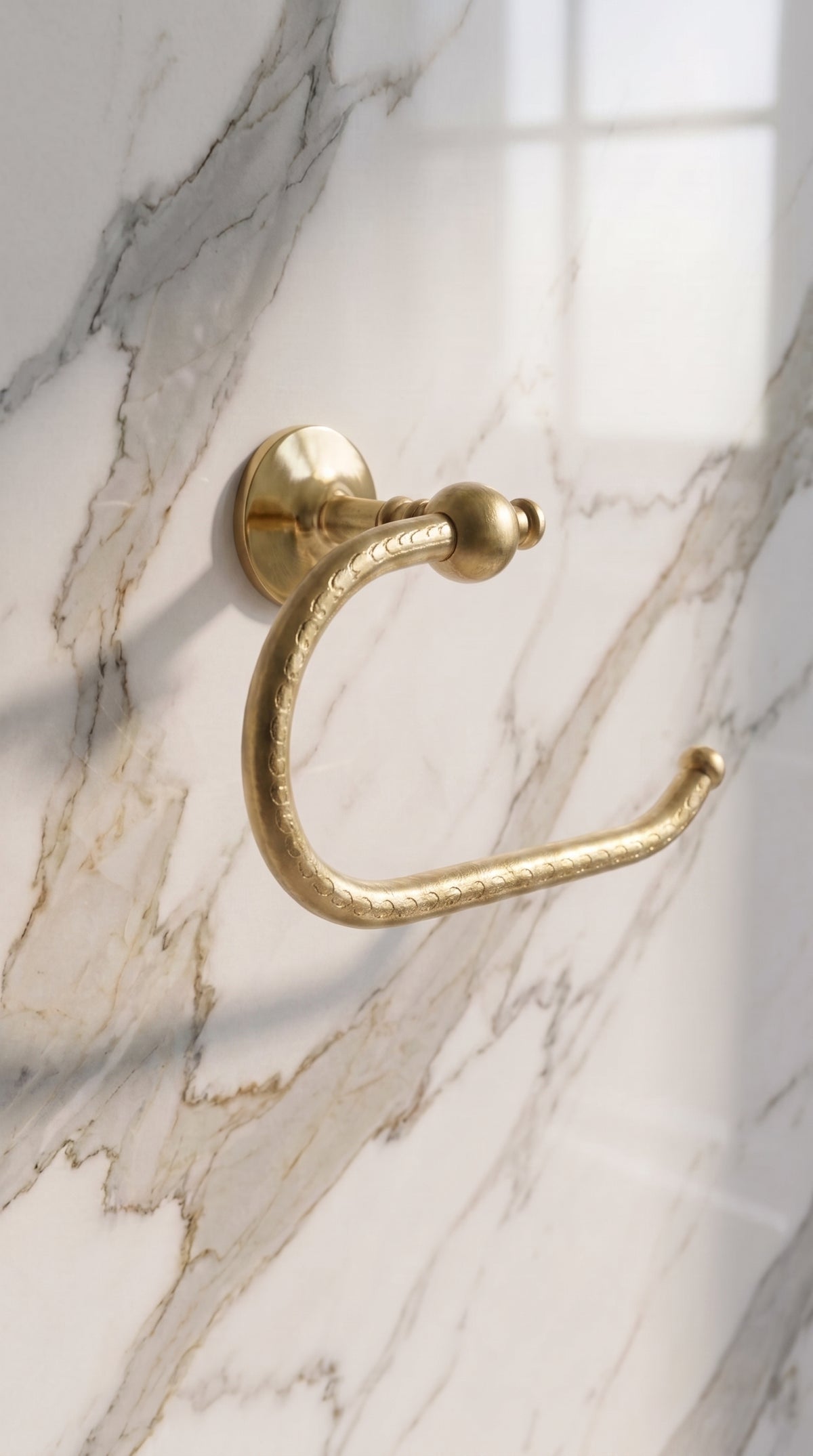Unlacquered Solid Brass Toilet Paper Holder