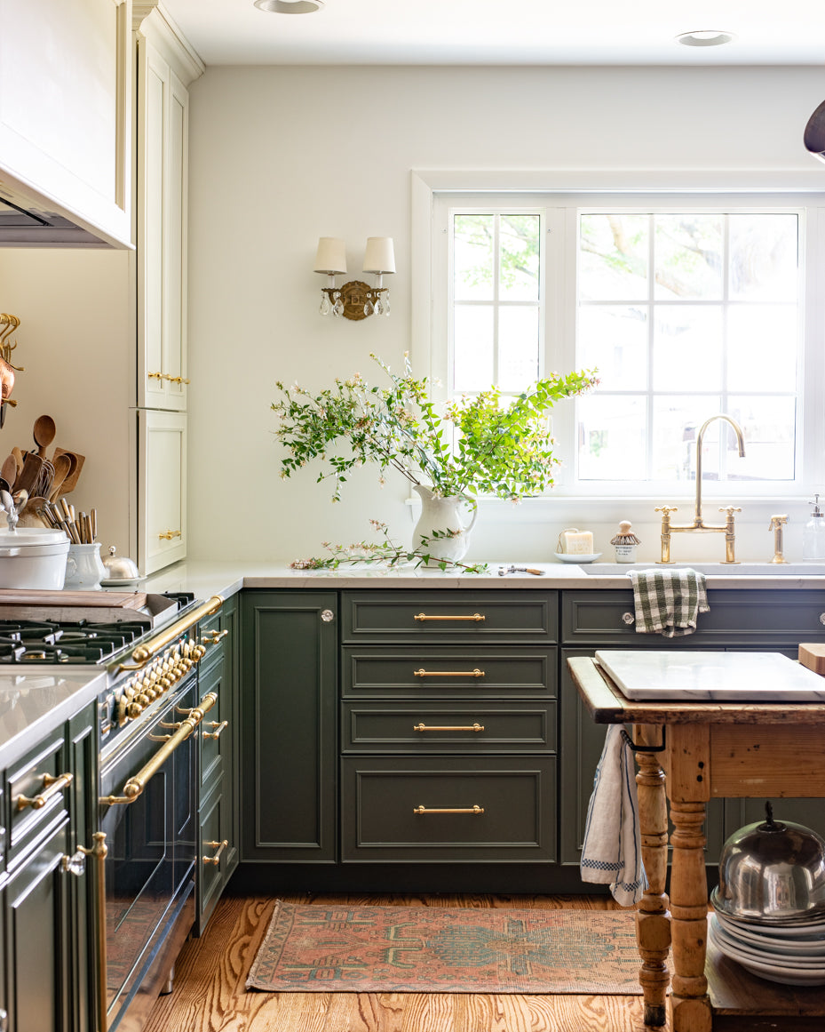 Unlacquered Brass Bridge Faucet, Solid Brass Kitchen Tap
