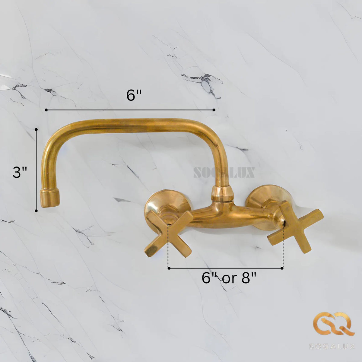 Antique Brass Bathroom Faucet - Wall Mount Faucet