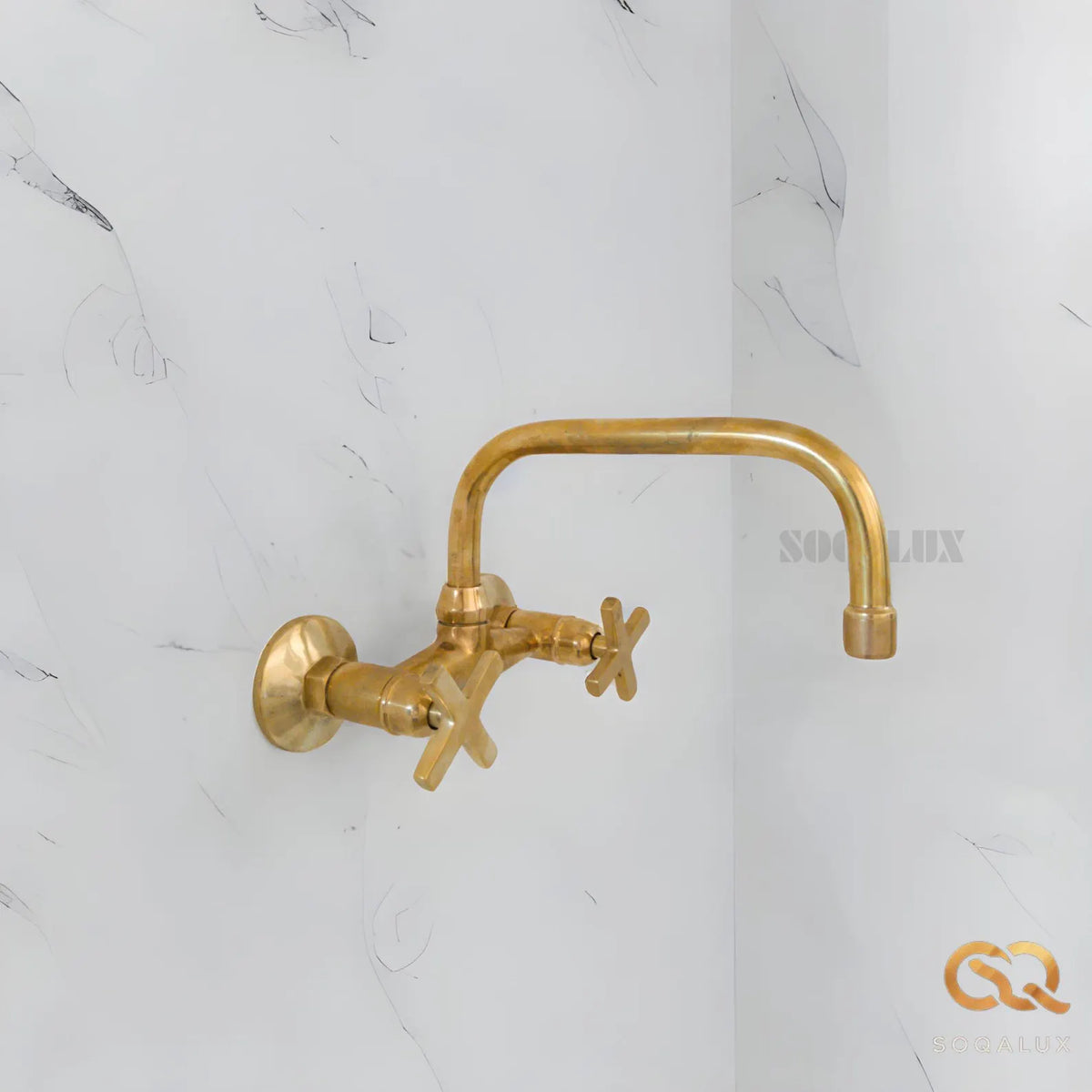 Antique Brass Bathroom Faucet - Wall Mount Faucet
