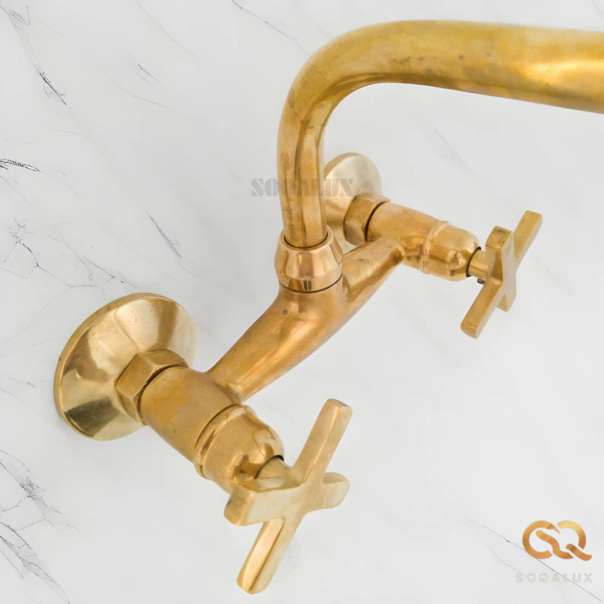 Antique Brass Bathroom Faucet - Wall Mount Faucet