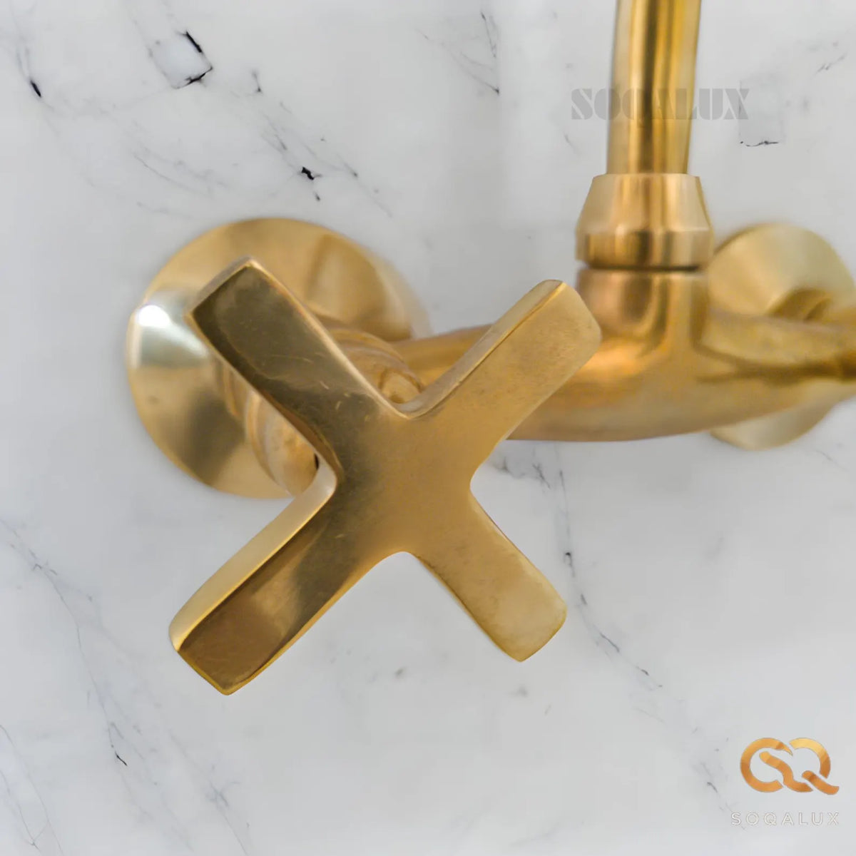 Antique Brass Bathroom Faucet - Wall Mount Faucet