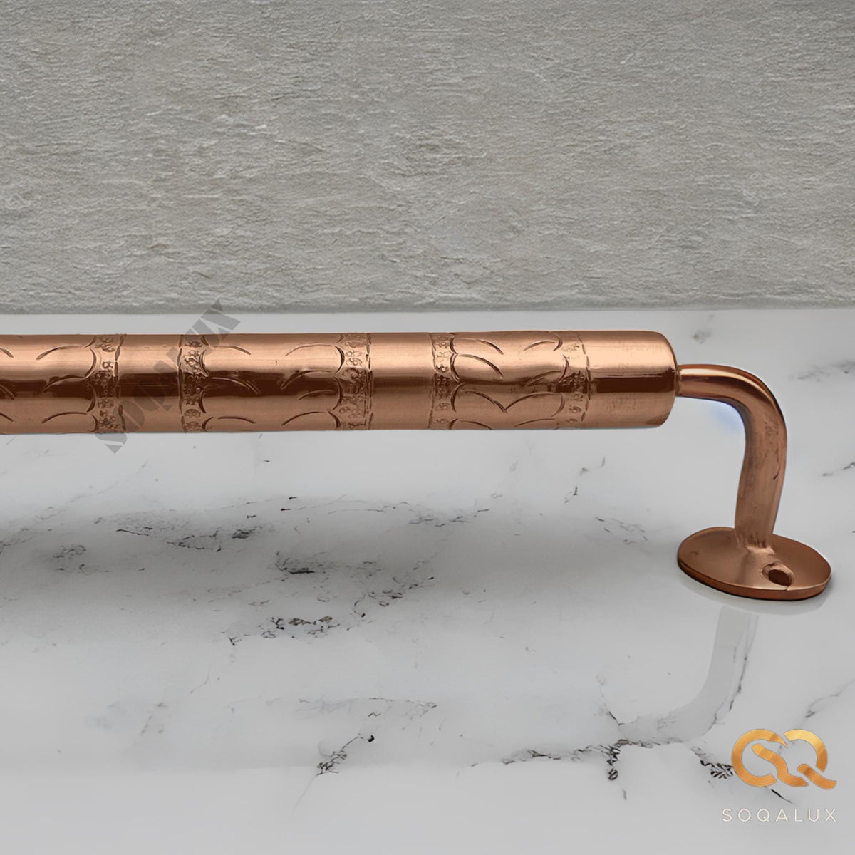 Engraved Solid Copper Towel Bar For Bathroom.