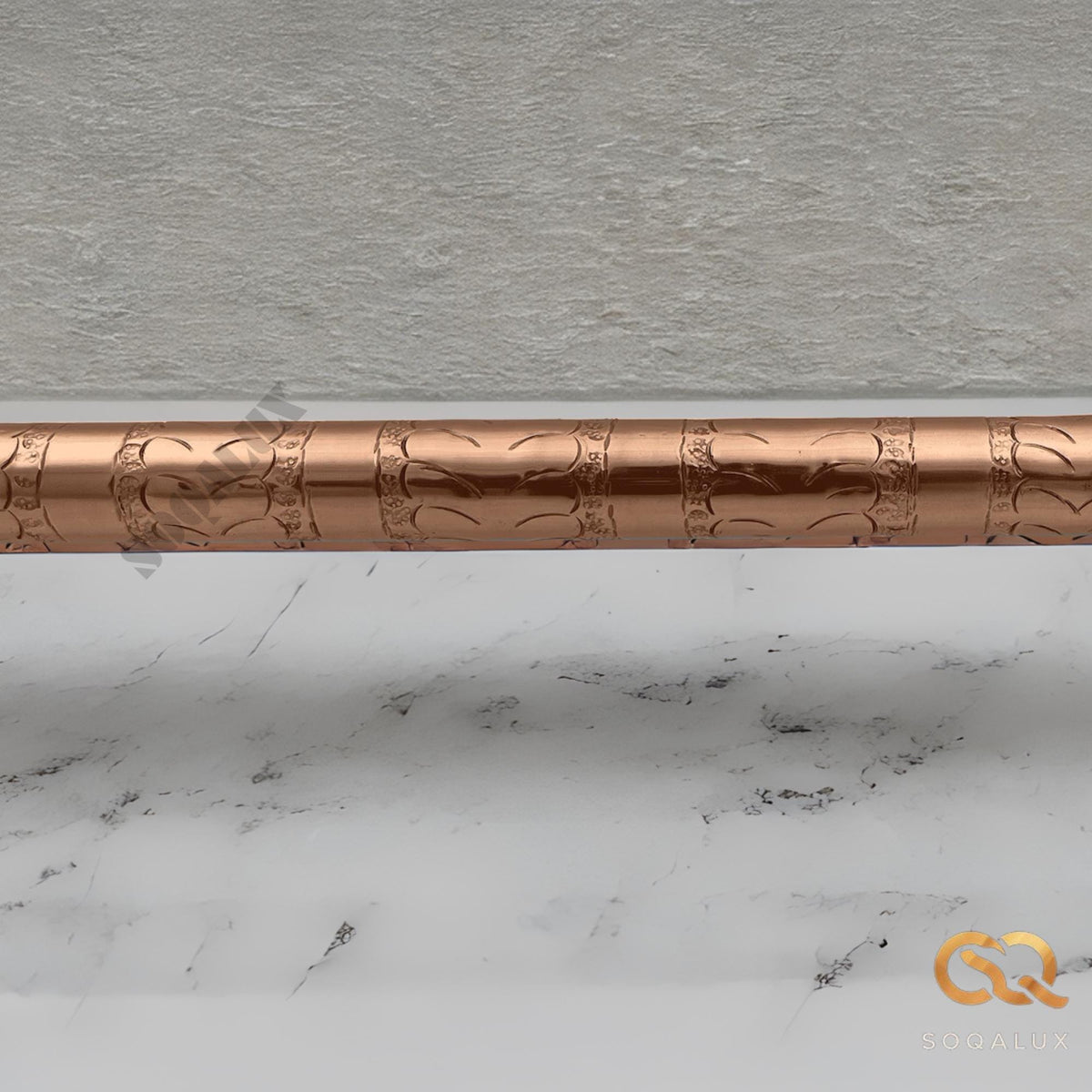 Engraved Solid Copper Towel Bar For Bathroom.