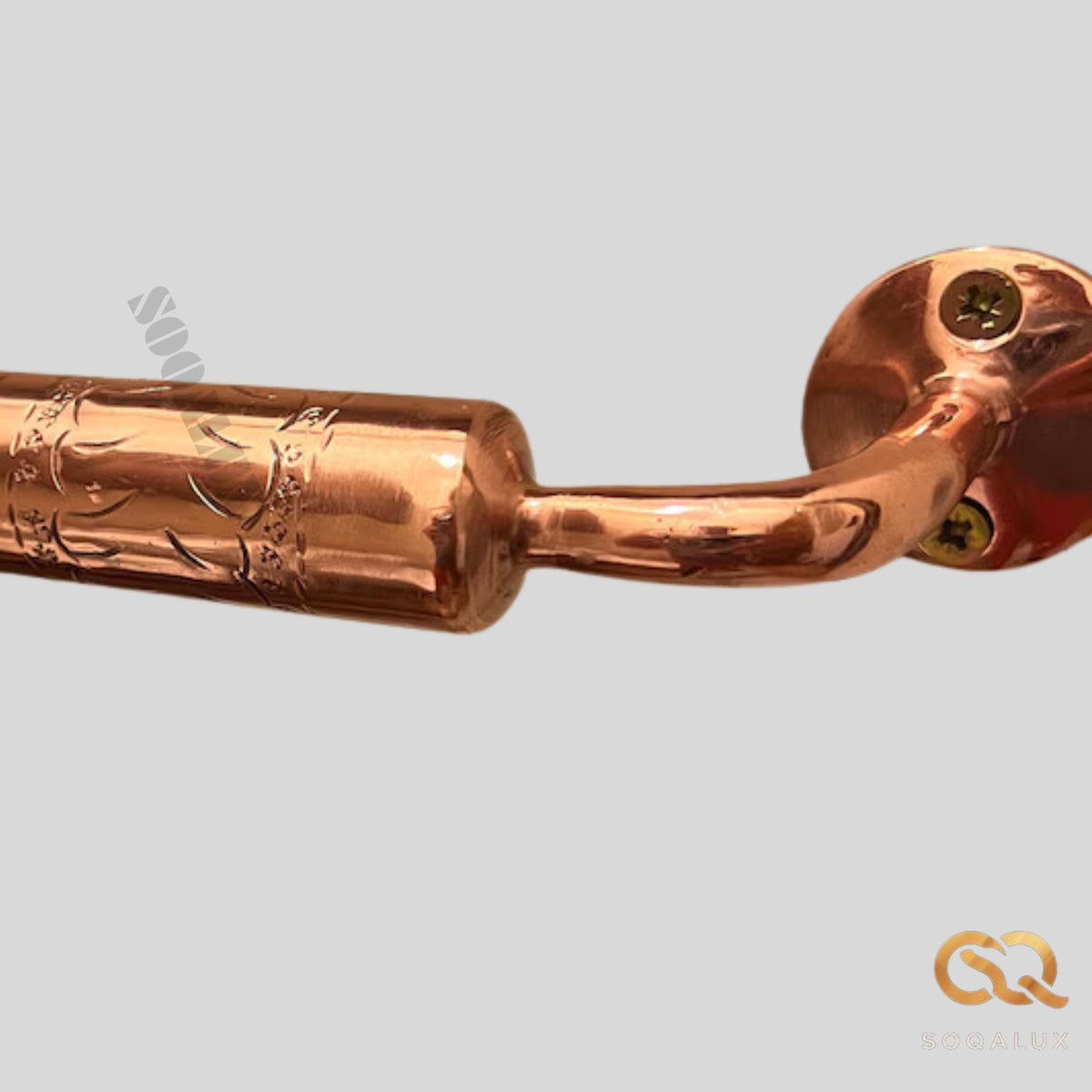 Engraved Solid Copper Towel Bar For Bathroom.