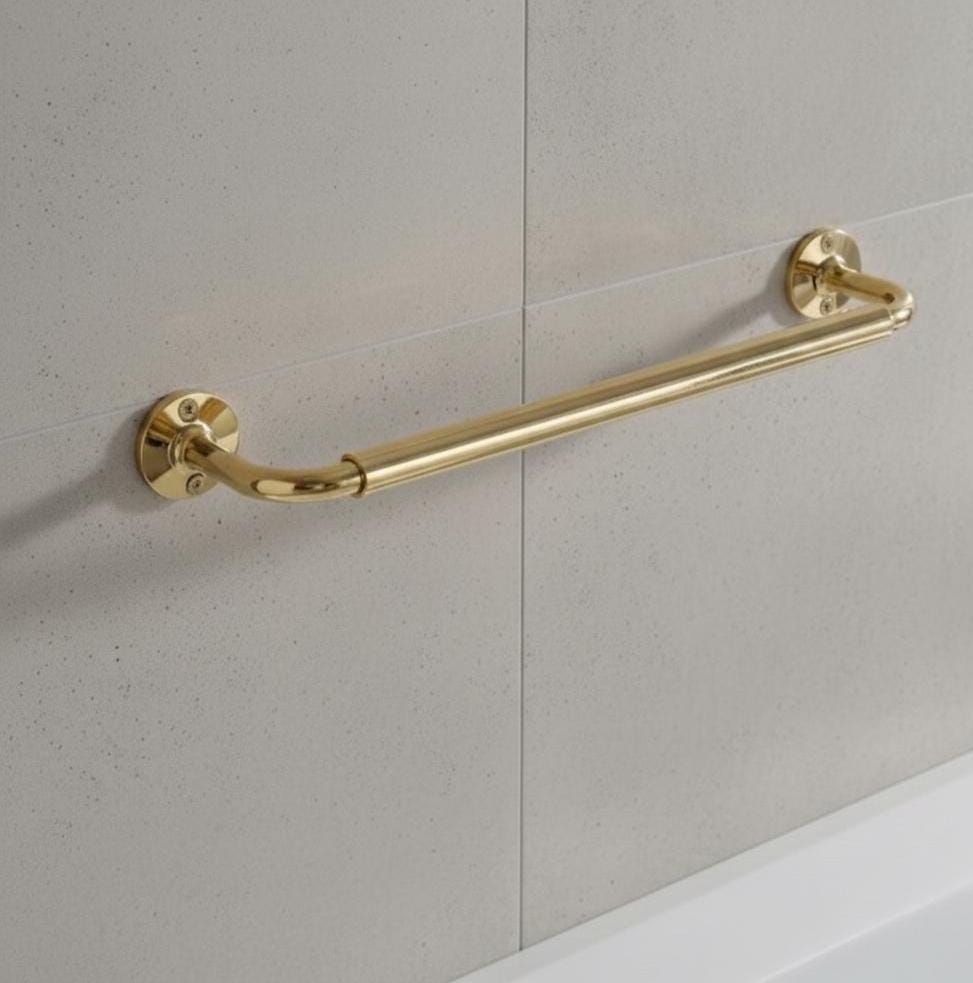 Unlacquered Brass Towel Bar- wall mounted towel