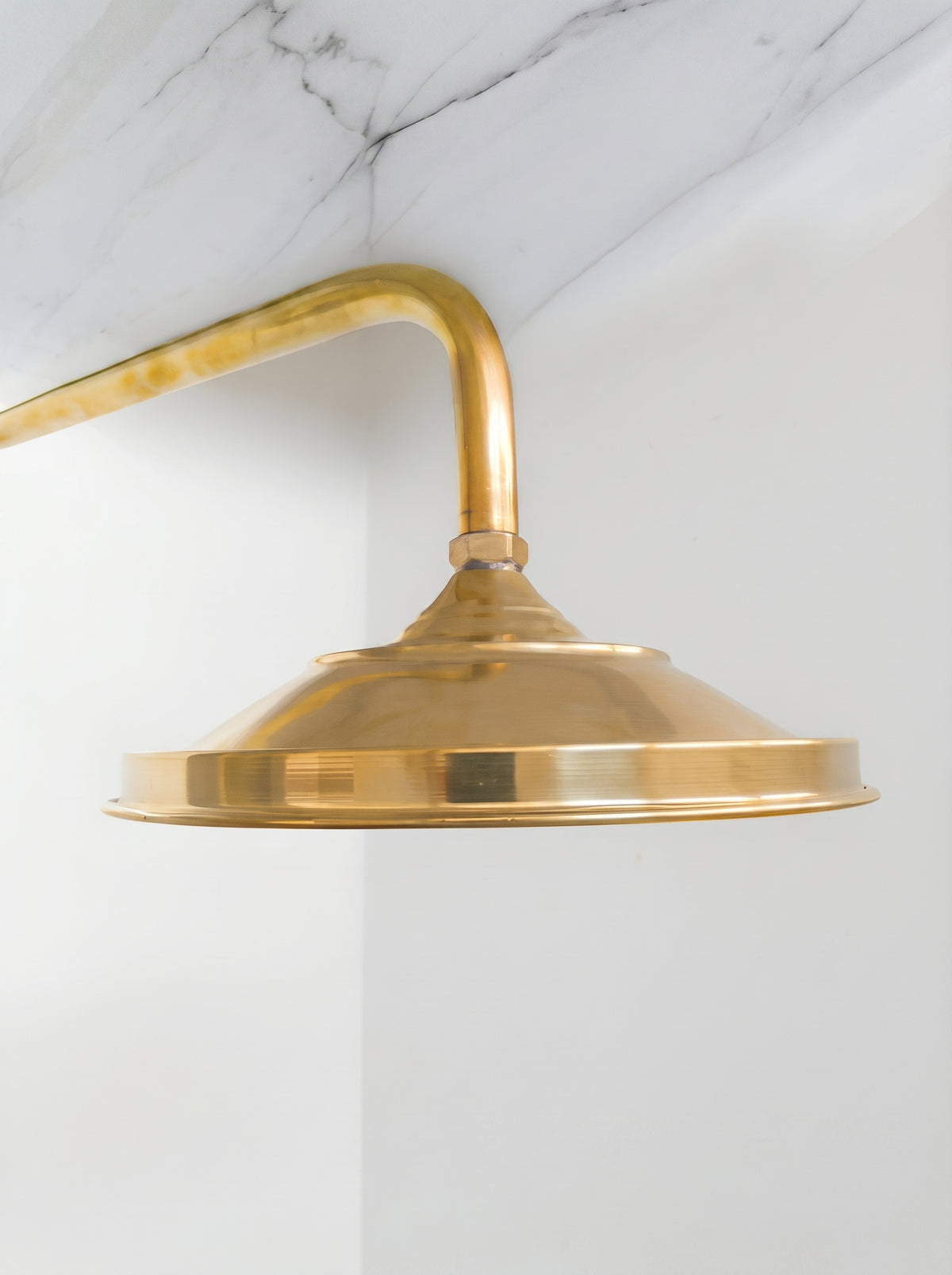 Unlacquered Brass Shower System- Shower Head Antique Brass.