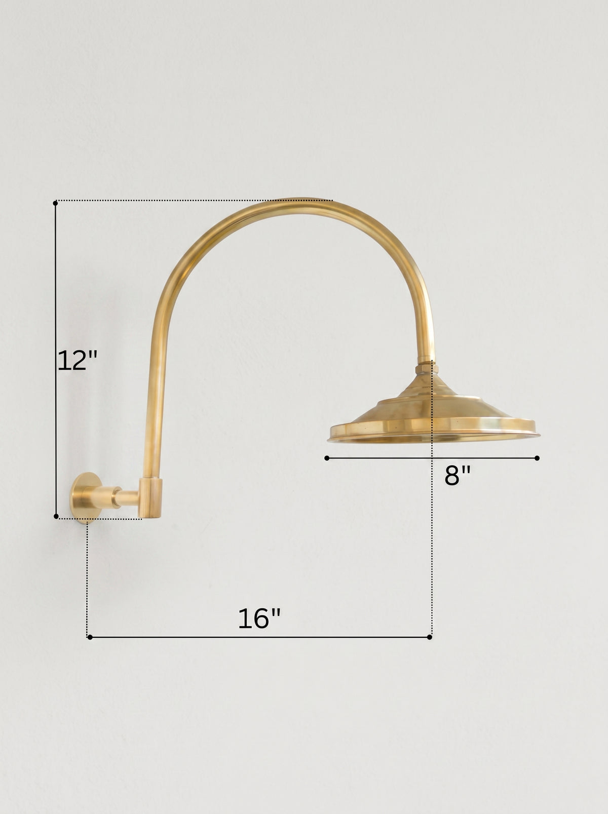 Unlacquered Brass Shower System: Rainfall Head.