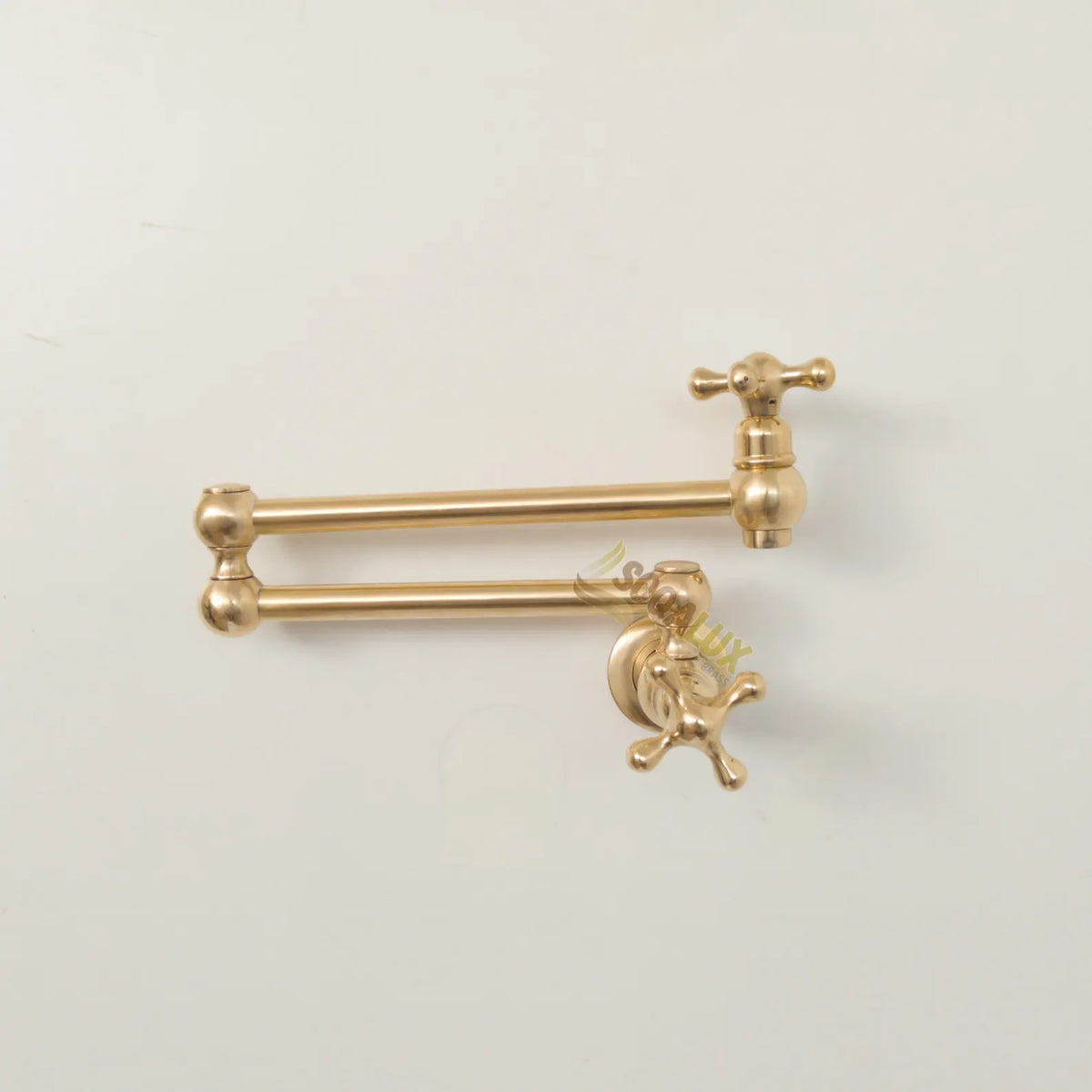 Unlacquered Brass Pot Filler Kitchen Faucet, Stove Pot, Wall Mount Pot Filler