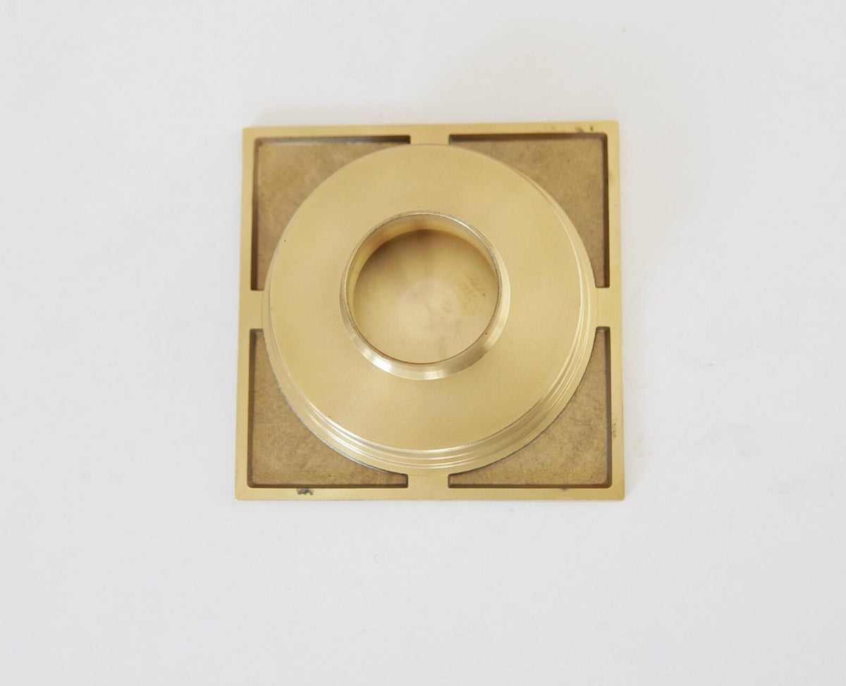 Solid Brass Floor Drain, Unlacquered Square Shower Drain