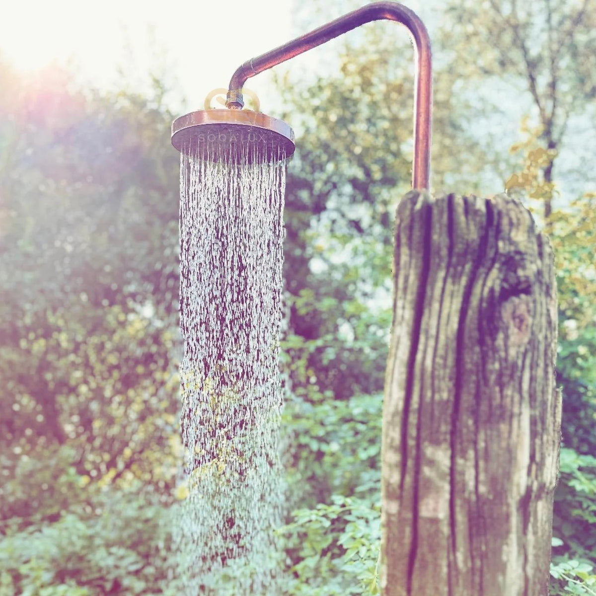 Rain Shower Head, Copper Showerhead, Round Showerhead, Works Outdoor