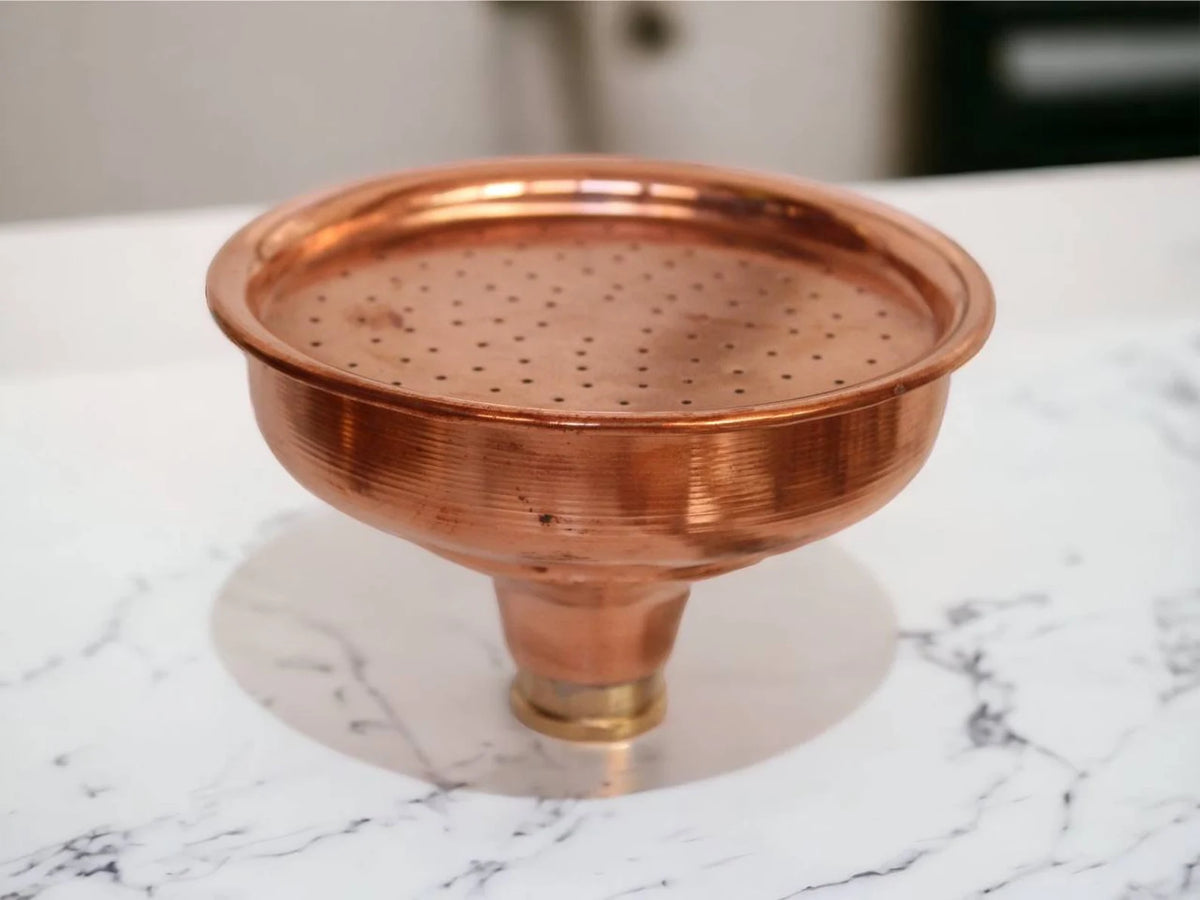 Rain Shower Head, Copper Showerhead, Round Showerhead, Works Outdoor