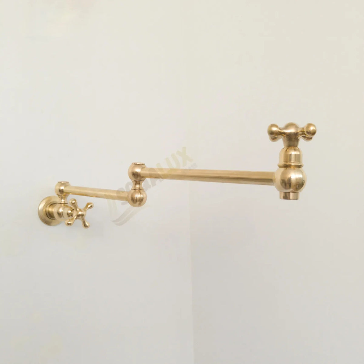 Unlacquered Brass Pot Filler Kitchen Faucet, Stove Pot, Wall Mount Pot Filler