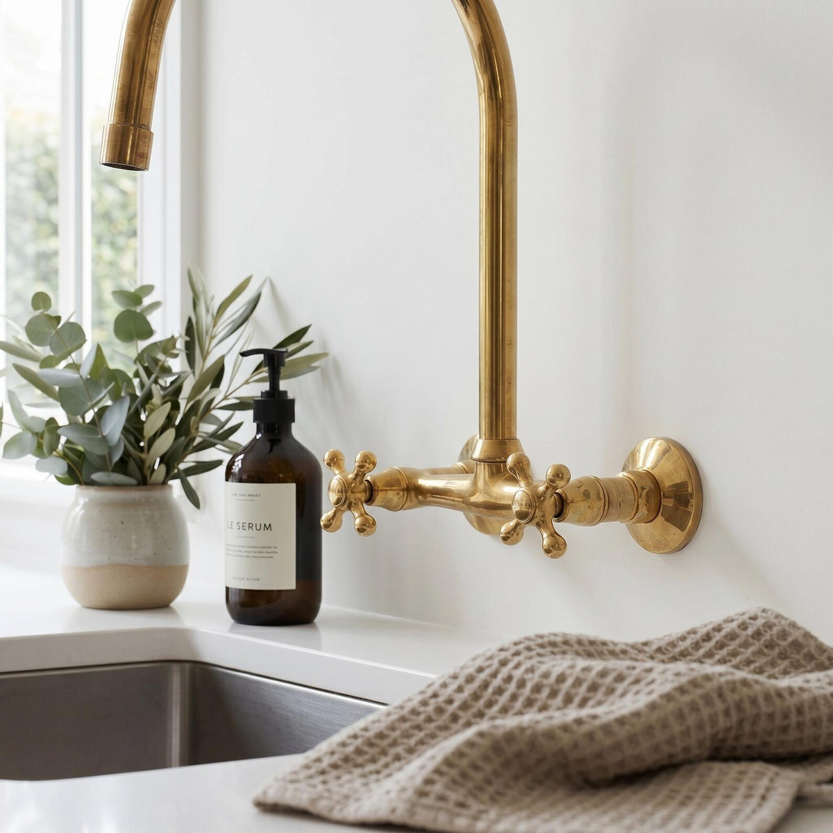 Unlacquered Brass Bathroom Faucet - Bathroom Sink Faucet