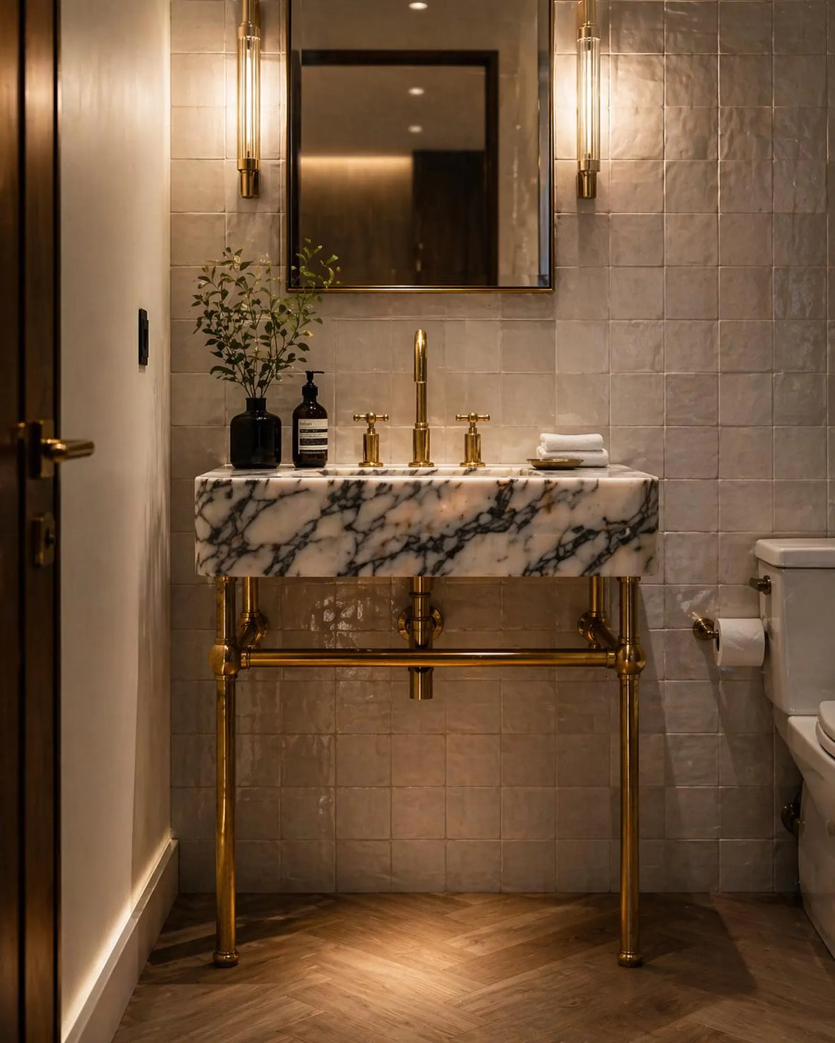 Unlacquered Brass Console Legs- Custom Sizing Available.